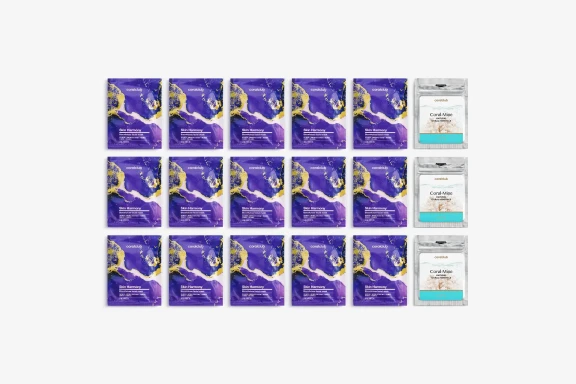 Skin Harmony Biocellulose facial mask, 25 ml, 15 Sachets + Coral-Mine, 30 sachets 1 g